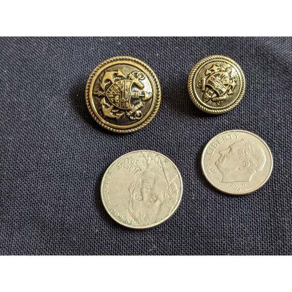 Waterbury shield 9 copper TWO-TONE Set 10 Blazer Suit Jacket Replacement Buttons - Picture 5 of 7